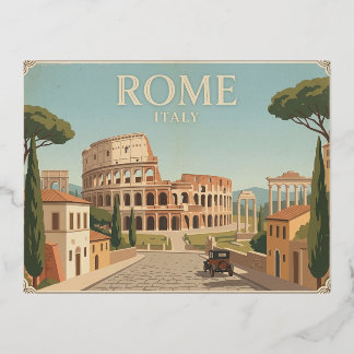 Rome Italy Vintage Travel Postcard