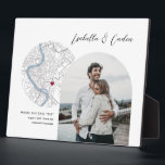 Rome Map Wedding Engagement Photo Gift Plaque<br><div class="desc">Turn your engagement or wedding location and cherished photo into a personalised piece of art! This custom map design makes a perfect Engagement or Wedding keepsake gift! Customise this design with your photo, location & details, and move the heart to your location within Rome (can even change the heart colour)!...</div>