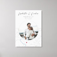 Rome Map Wedding Engagement Photo Gift Vertical