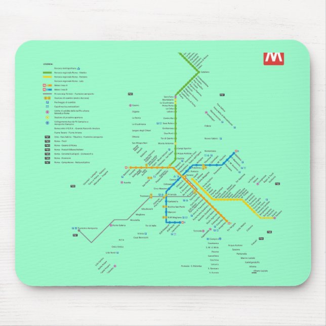 ROME METRO MOUSE MAT (Front)