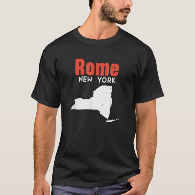 Rome New York USA State America Travel New Yorker T-Shirt (Front)
