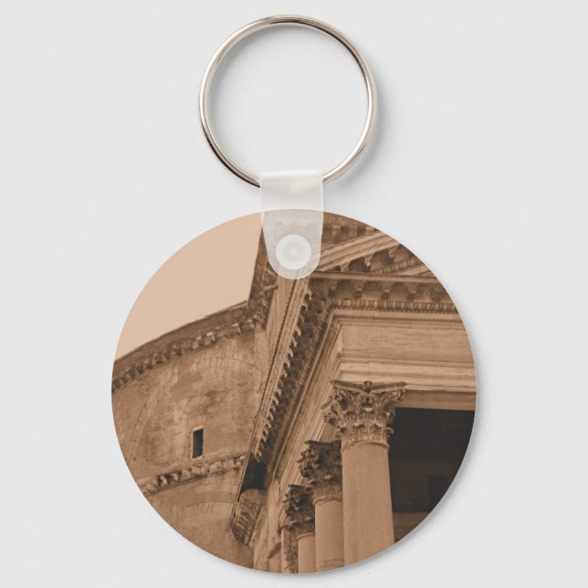 Rome Pantheon Photo Key Ring (Front)