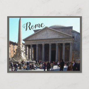 Rome (Pantheon) with text Postcard