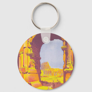 Rome par le train deluxe key ring