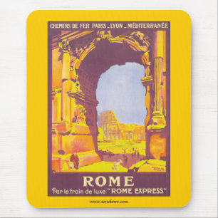 Rome par le train deluxe mouse mat