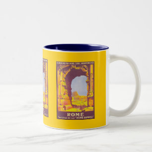 Rome par le train deluxe Two-Tone coffee mug