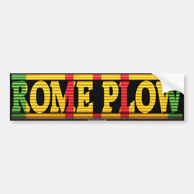 Rome Plough Vietnam Service Ribbon Bumper Sticker (Front)