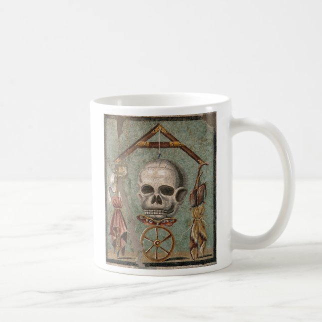Rome Pompeii Skull Mosaic Coffee Mug (Right)