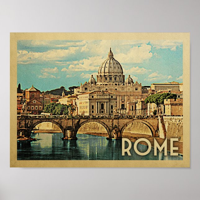 Rome Poster Vintage Travel Poster (Front)