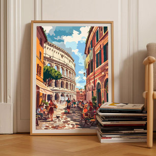 Rome Print Rome Illustration Travel Poster Italy 