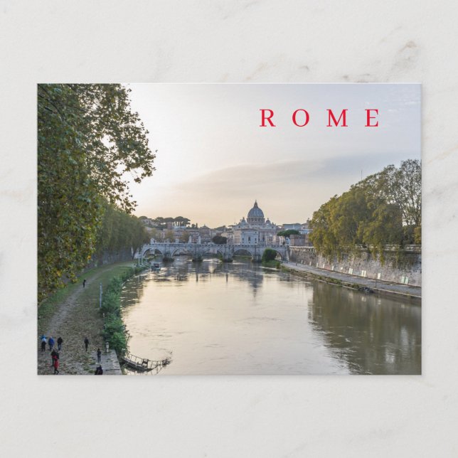 Rome river Tiber view postcard (Front)