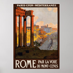 Rome Roma Vintage Travel Poster