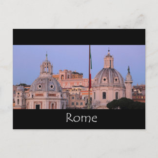 Rome skyline at dusk postcard