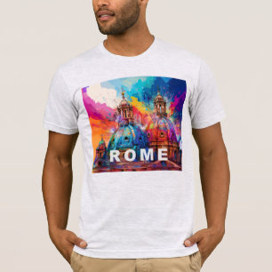 Rome Skyline Graffiti Art  T-Shirt