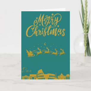 Rome Skyline, Merry Christmas Card