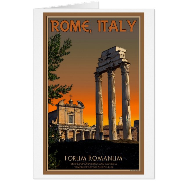 Rome - Temple Ruins in Forum Romanum (Front)