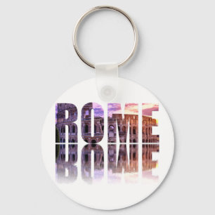 Rome text souvenir key ring