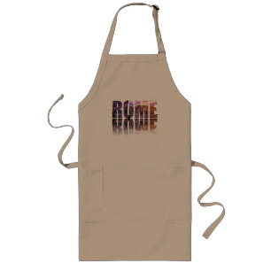Rome text souvenir long apron