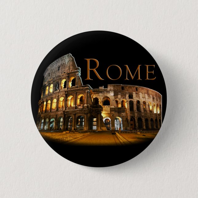 Rome: The Colosseum 6 Cm Round Badge (Front)
