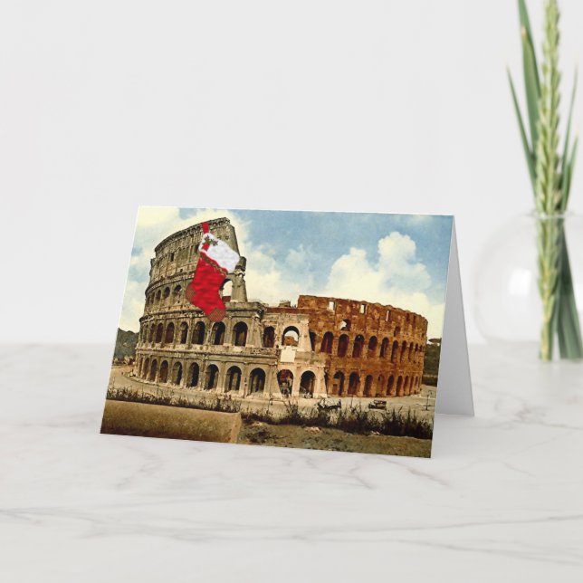 Rome, The Colosseum Christmas Card (Large Picture) (Front)