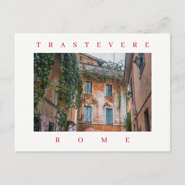 Rome Trastevere buildings view postcard (Front)
