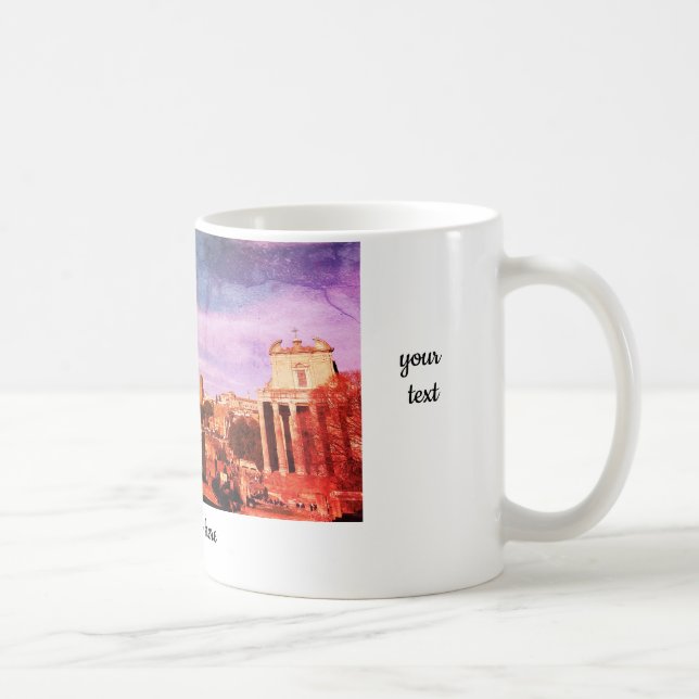 Rome travel Mug with old Roman city ruins (Right)
