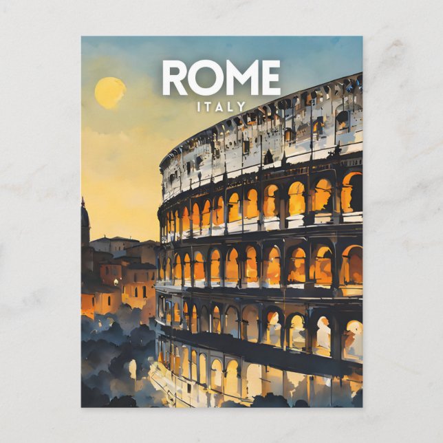 Rome Travel Nostalgic Postcard (Front)