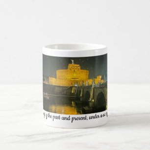 Rome travel Ponte Sant’Angelo night time  Coffee Mug