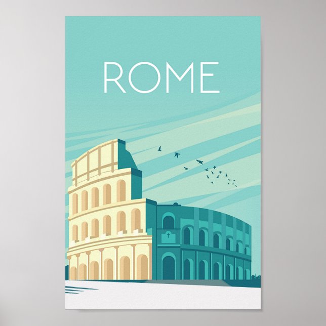 Rome travel poster, Rome print, Rome travel print, Poster (Front)