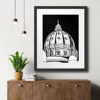 Rome Vatican City St. Peter’s Dome Travel Print