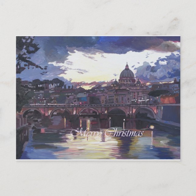 Rome Vatican Merry Christmas Postcard (Front)