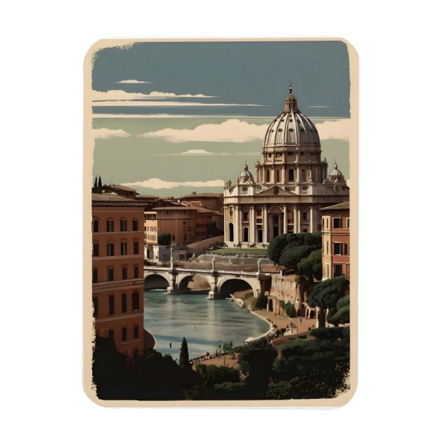 Rome vintage poster magnet (Vertical)