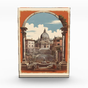 Rome vintage poster photo block