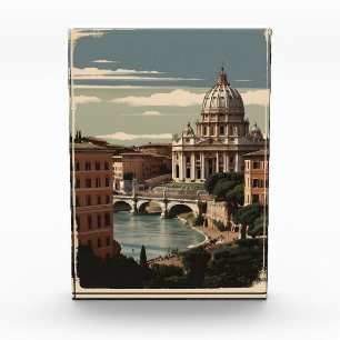 Rome vintage poster photo block