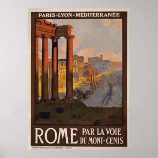 Rome Vintage Travel Poster
