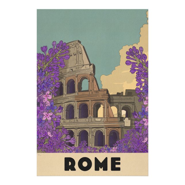 Rome Vintage Travel Poster (Front)