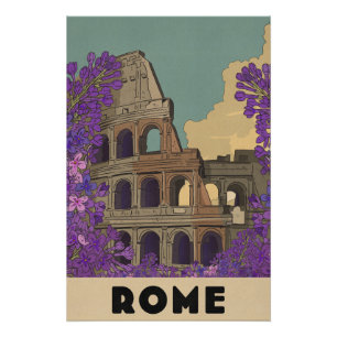 Rome Vintage Travel Poster