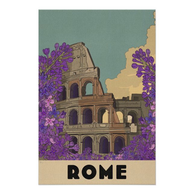 Rome Vintage Travel Poster (Front)