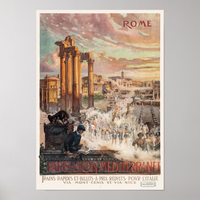 Rome Vintage Travel Poster 1906 (Front)