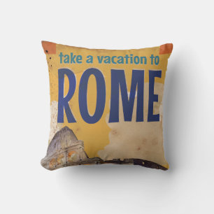 Rome Vintage Travel poster Cushion