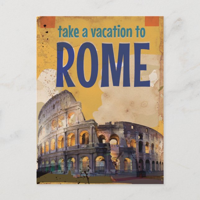 Rome Vintage Travel poster Postcard (Front)
