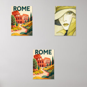Rome Wall Art Print – Iconic Roma Cityscape Travel