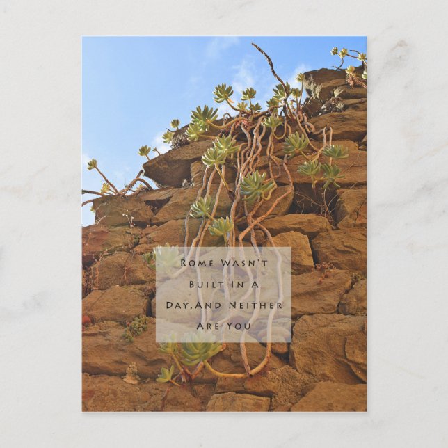 Rome Wasn't Built in a Day Postcard (Front)