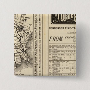 Rome, Watertown and Ogdensburg Railroad 2 15 Cm Square Badge