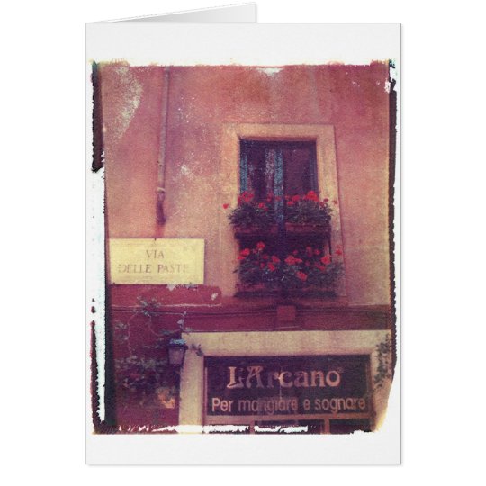 Rome Window with Geraniums Card