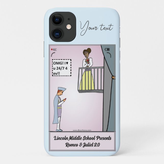Romeo and Juliet 2.0 Blue Case-Mate iPhone 11 Case (Back)