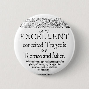 Romeo and Juliet 6 Cm Round Badge