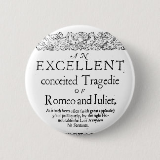Romeo and Juliet 6 Cm Round Badge
