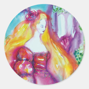 ROMEO AND JULIET BALCONY SCENE CLASSIC ROUND STICKER