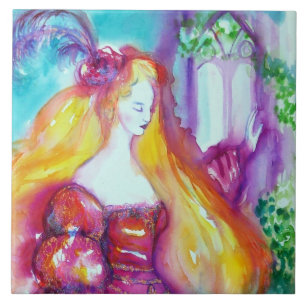 ROMEO AND JULIET BALCONY SCENE Watercolor Tile